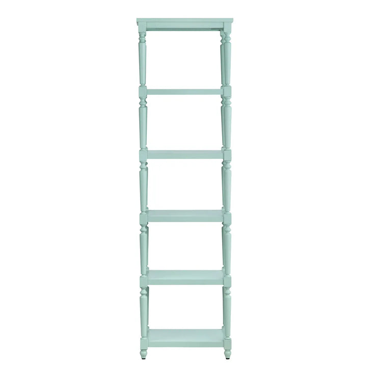 Crestview Collection Evermore 5 Shelf Turquoise Etagere