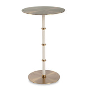 Uttermost Cyprus White Shagreen Round Accent Table