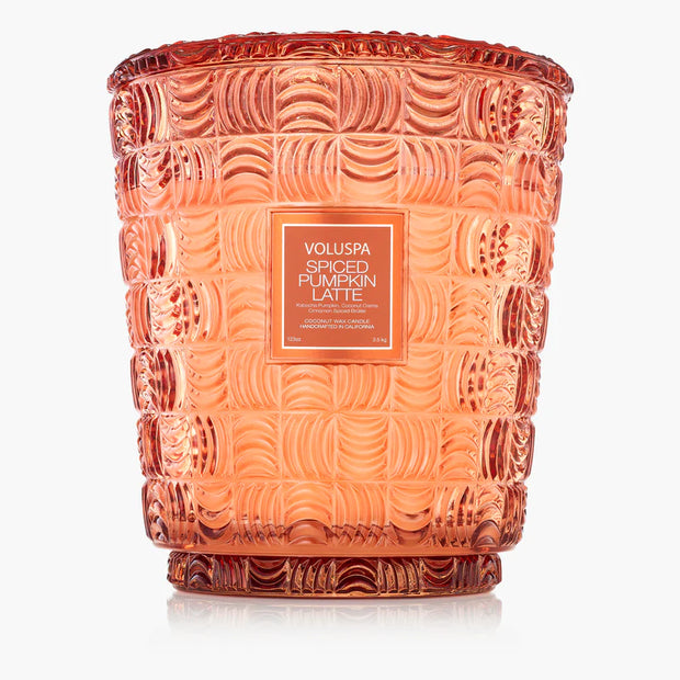 Voluspa Spiced Pumpkin Latte 5 Wick Hearth Candle ~ 123 oz.