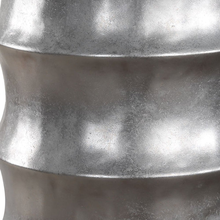 Uttermost Corvair Metallic Dark Bronze Glazed Base Table Lamp With White Linen Drum Shade