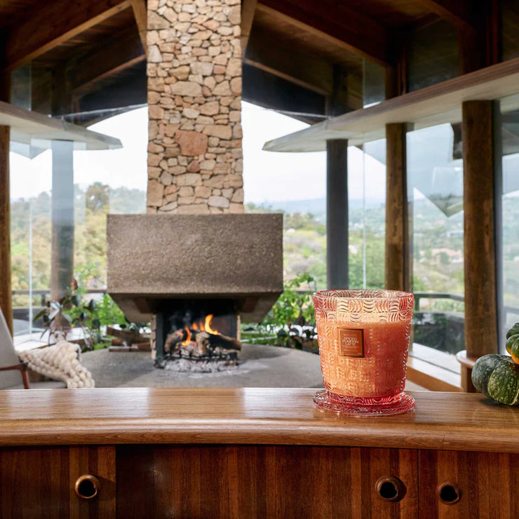 Voluspa Spiced Pumpkin Latte 5 Wick Hearth Candle ~ 123 oz.