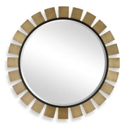 Uttermost Toluca Antiqued Brass Sunburst Round Mirror