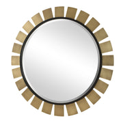 Uttermost Toluca Antiqued Brass Sunburst Round Mirror