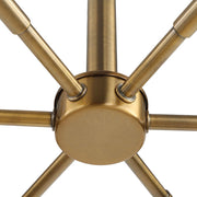 Uttermost Cret Art Deco Brass 12 Light Chandelier