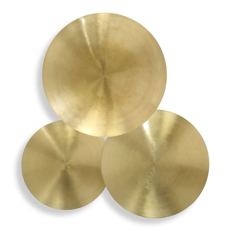 Uttermost Cymbalic Brass Iron Discs Wall Decor ~ Set Of 3