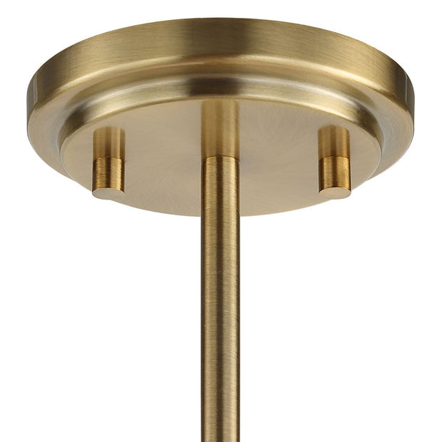 Uttermost Cret Art Deco Brass 12 Light Chandelier
