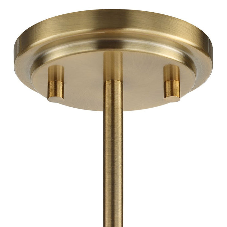 Uttermost Cret Art Deco Brass 12 Light Chandelier