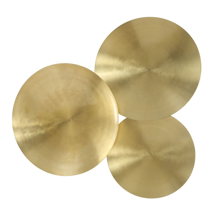 Uttermost Cymbalic Brass Iron Discs Wall Decor ~ Set Of 3