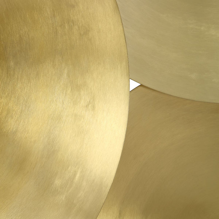 Uttermost Cymbalic Brass Iron Discs Wall Decor ~ Set Of 3