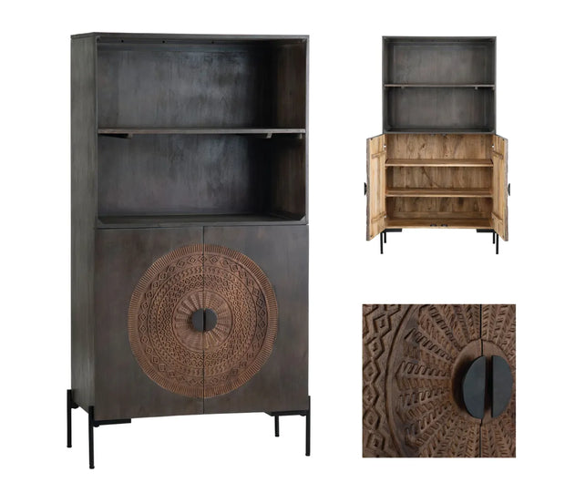 Crestview Collection Sienna Brown Bookcase