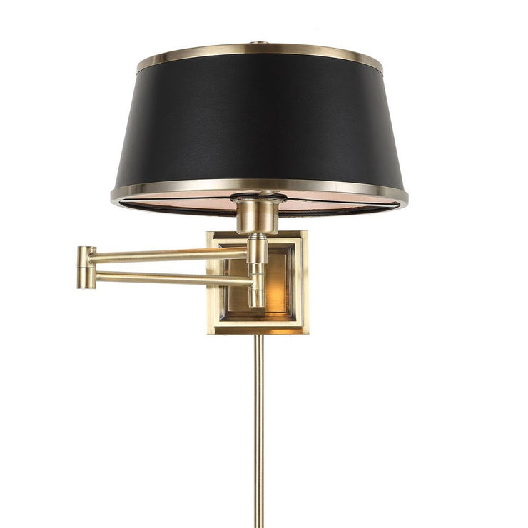 Uttermost Newmarket Black Faux Leather 1 Light Sconce