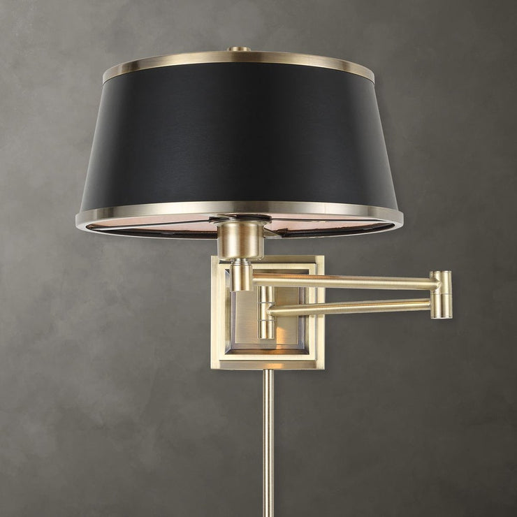 Uttermost Newmarket Black Faux Leather 1 Light Sconce