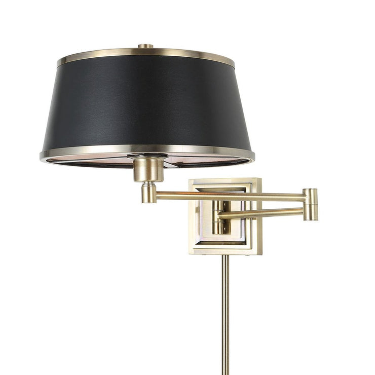 Uttermost Newmarket Black Faux Leather 1 Light Sconce