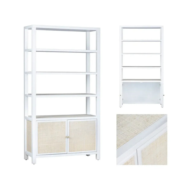 Crestview Collection Sandy Shores White Painted Wooden Etagere