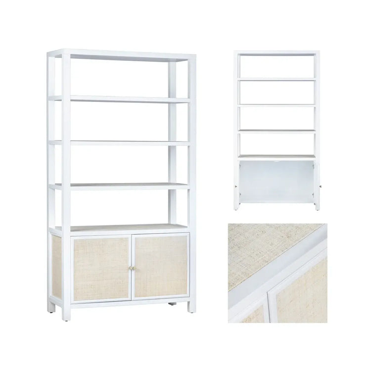 Crestview Collection Sandy Shores White Painted Wooden Etagere