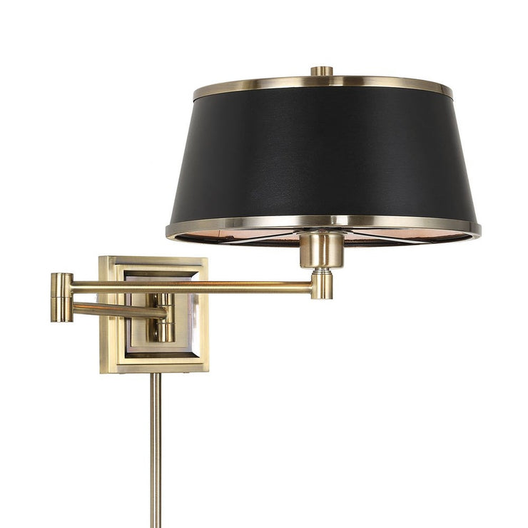 Uttermost Newmarket Black Faux Leather 1 Light Sconce