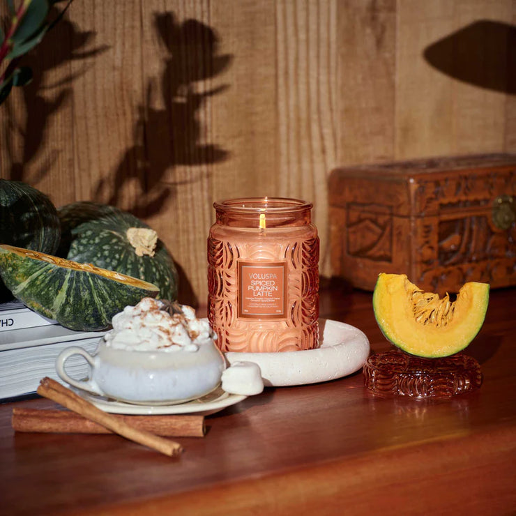 Voluspa Spiced Pumpkin Latte Large Jar Candle ~ 18 oz.