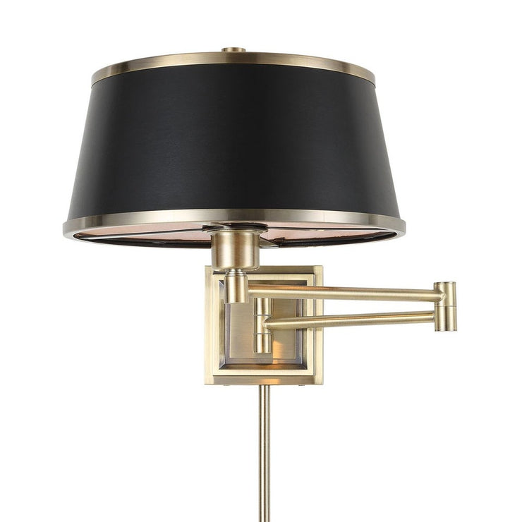 Uttermost Newmarket Black Faux Leather 1 Light Sconce