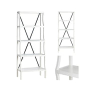 Crestview Collection Radcliff White Painted Wood Etagere