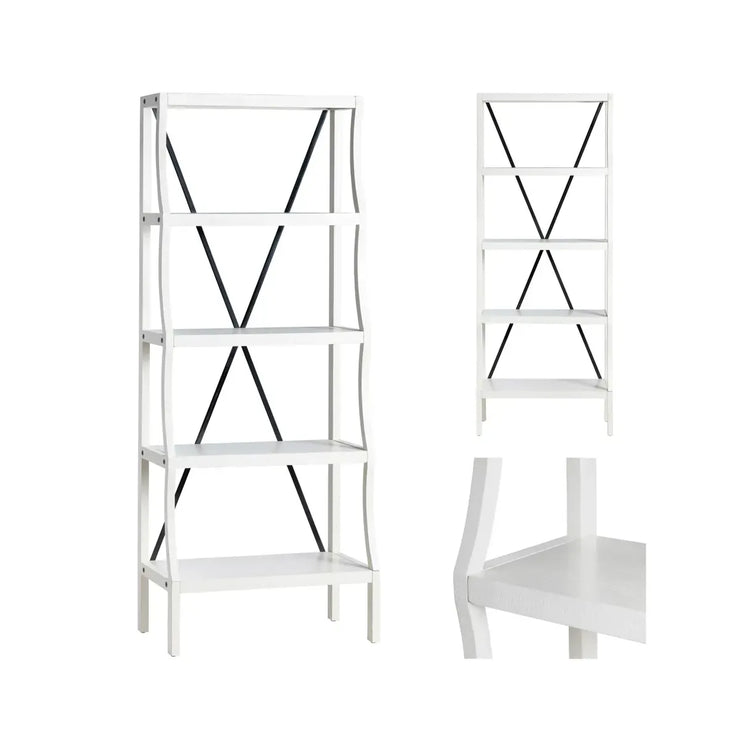 Crestview Collection Radcliff White Painted Wood Etagere