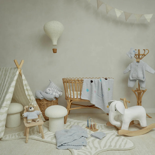 Kashwere Baby Ultra Plush Ice Blue Baby Blanket & Cap