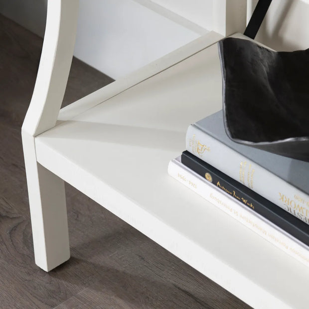 Crestview Collection Radcliff White Painted Wood Etagere