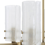 Uttermost Mistie Seeded Glass Panels 8 Light Linear Chandelier