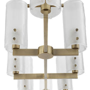 Uttermost Mistie Seeded Glass Panels 8 Light Linear Chandelier