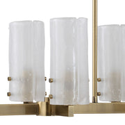 Uttermost Mistie Seeded Glass Panels 8 Light Linear Chandelier