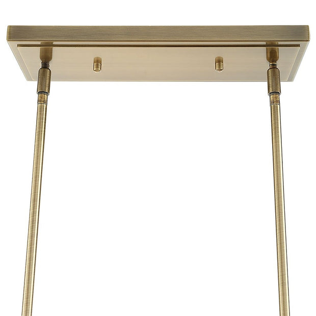 Uttermost Mistie Seeded Glass Panels 8 Light Linear Chandelier