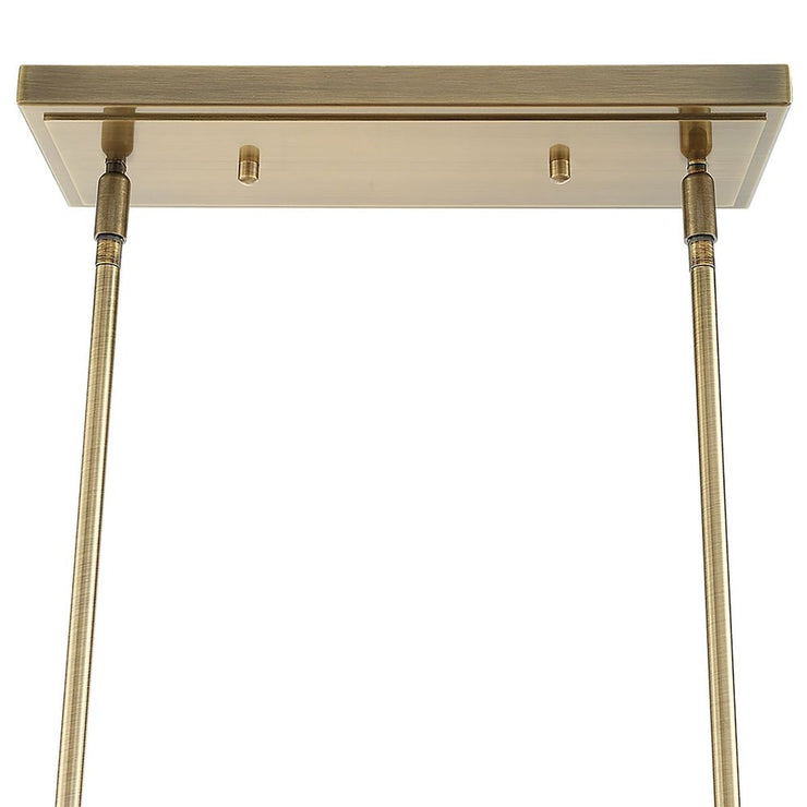 Uttermost Mistie Seeded Glass Panels 8 Light Linear Chandelier