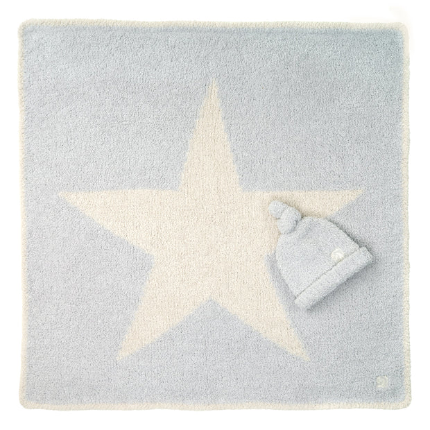 Kashwere Baby Ultra Soft Star Baby Blanket & Cap Available In Crème/Malt, Stone/Ice Blue, Pink/Creme and Soapstone/Linen