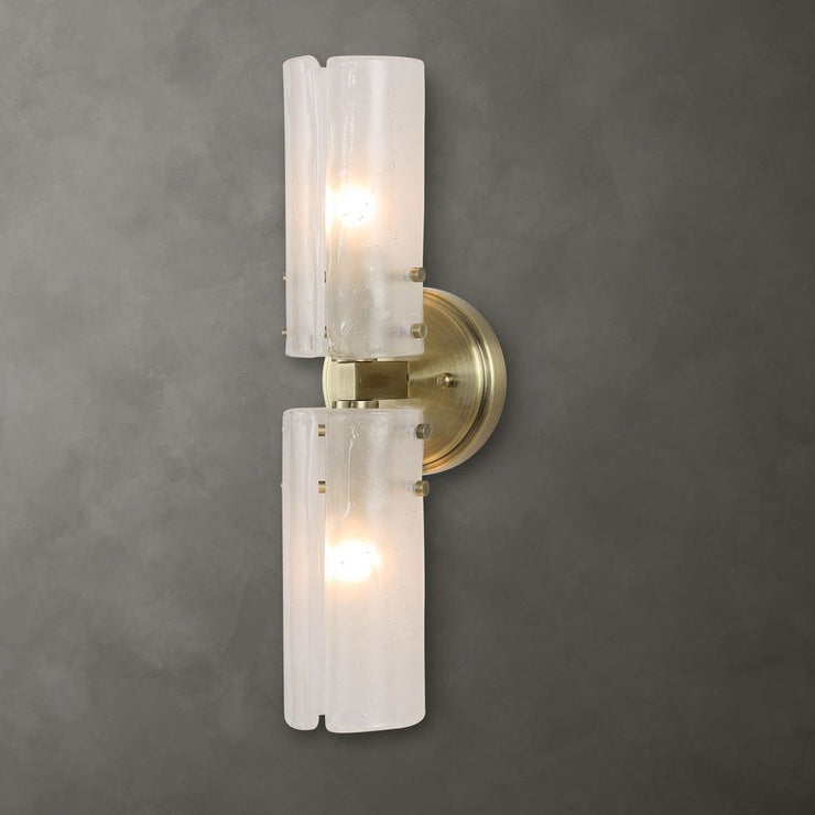 Uttermost Mistie Seeded Glass With Antique Bronze 2 Light Sconce