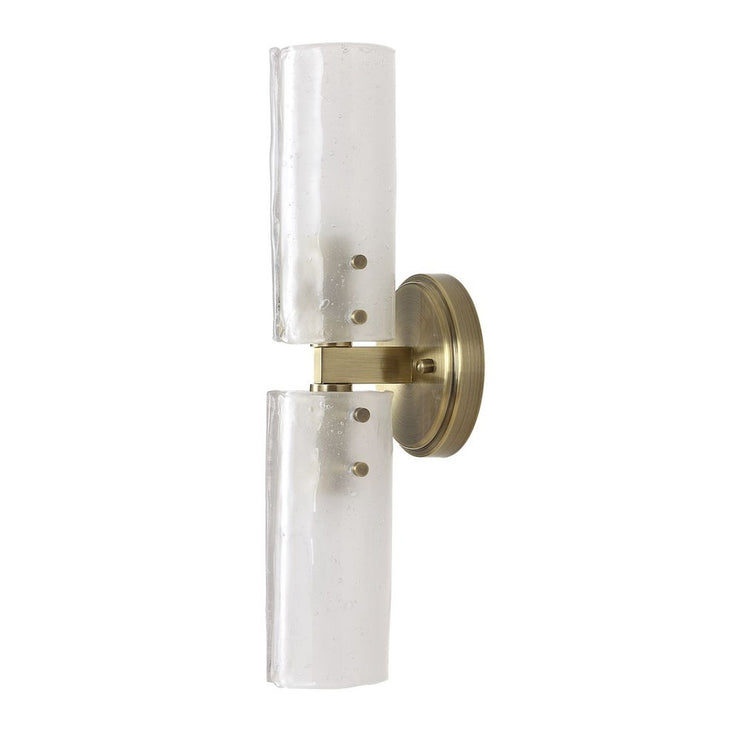 Uttermost Mistie Seeded Glass With Antique Bronze 2 Light Sconce