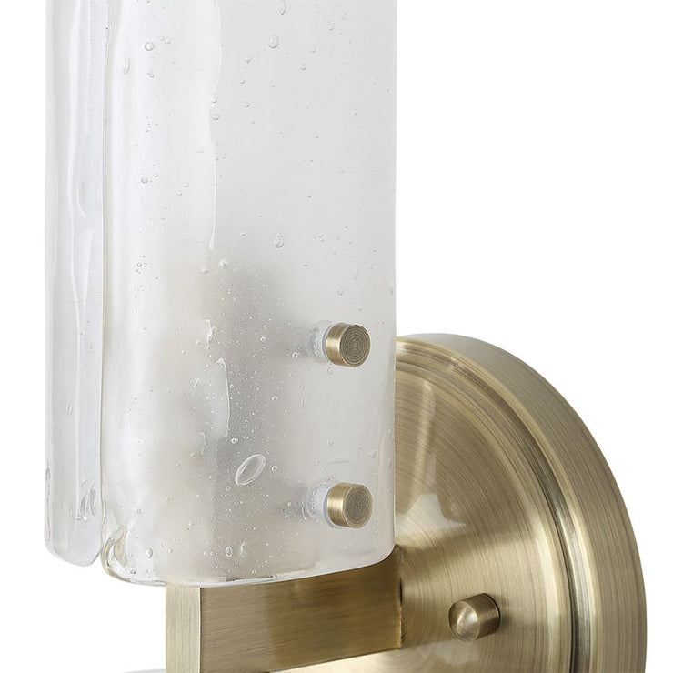 Uttermost Mistie Seeded Glass With Antique Bronze 2 Light Sconce
