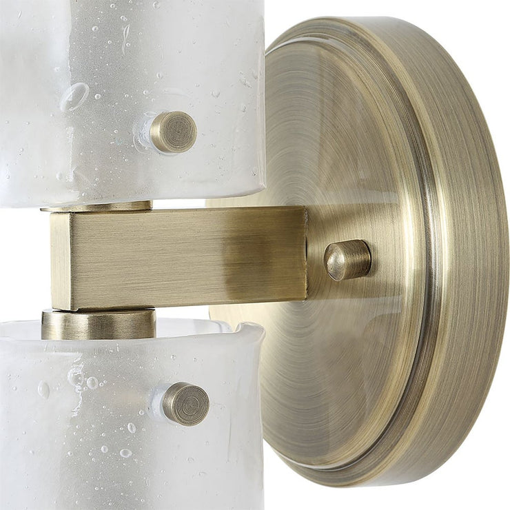 Uttermost Mistie Seeded Glass With Antique Bronze 2 Light Sconce
