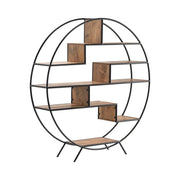 Crestview Collection Accord Medium Brown Wooden Shelves Etagere