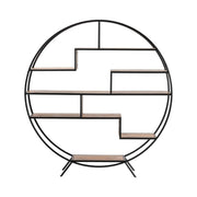 Crestview Collection Accord Medium Brown Wooden Shelves Etagere