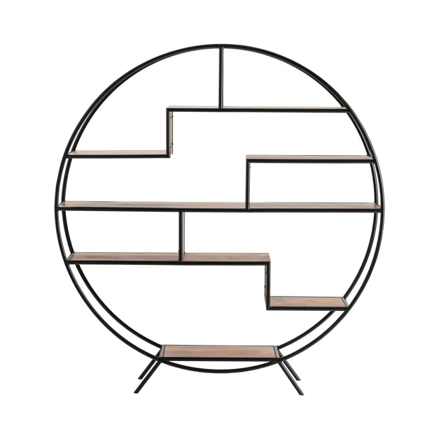 Crestview Collection Accord Medium Brown Wooden Shelves Etagere