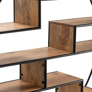 Crestview Collection Accord Medium Brown Wooden Shelves Etagere