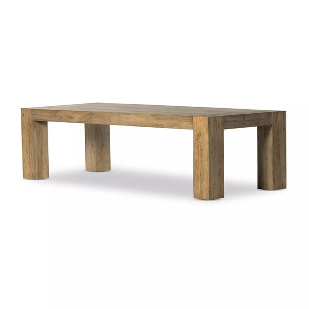 Four Hands Abaso Dining Table 108” ~ Rustic Wormwood Oak Wood Finish