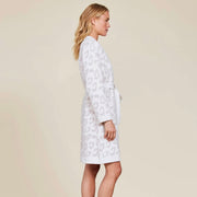 Barefoot Dreams CozyChic Cream & Stone Leopard In The Wild Robe ~ Size Small / Medium