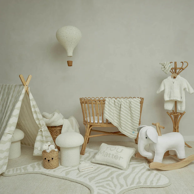 Kashwere Baby Ultra Soft Creme and Malt Zebra Play Mat