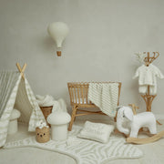 Kashwere Baby Ultra Soft Baby Zebra Play Mat Available In Stone With White, Malt With Crème & Pink With White