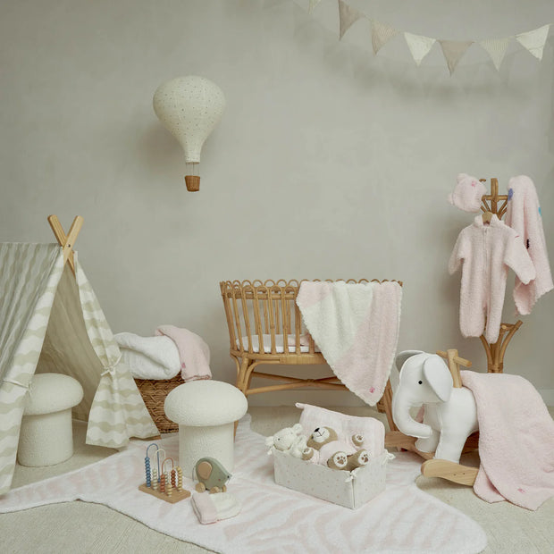 Kashwere Baby Ultra Soft Pink and White Zebra Play Mat