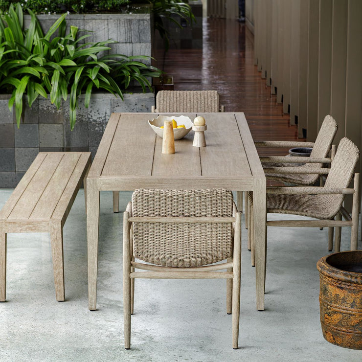 Uttermost Sumba Light Gray All Weather Wicker Outdoor Dining Chair