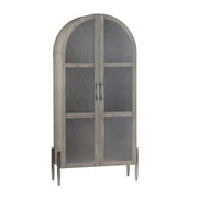 Crestview Collection Finnley Distressed White Oak Curio Cabinet