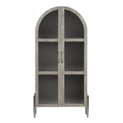 Crestview Collection Finnley Distressed White Oak Curio Cabinet