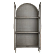 Crestview Collection Finnley Distressed White Oak Curio Cabinet