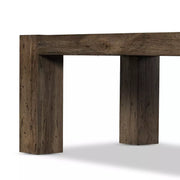 Four Hands Abaso Dining Table 108” ~ Ebony Rustic Wormwood Oak Wood Finish